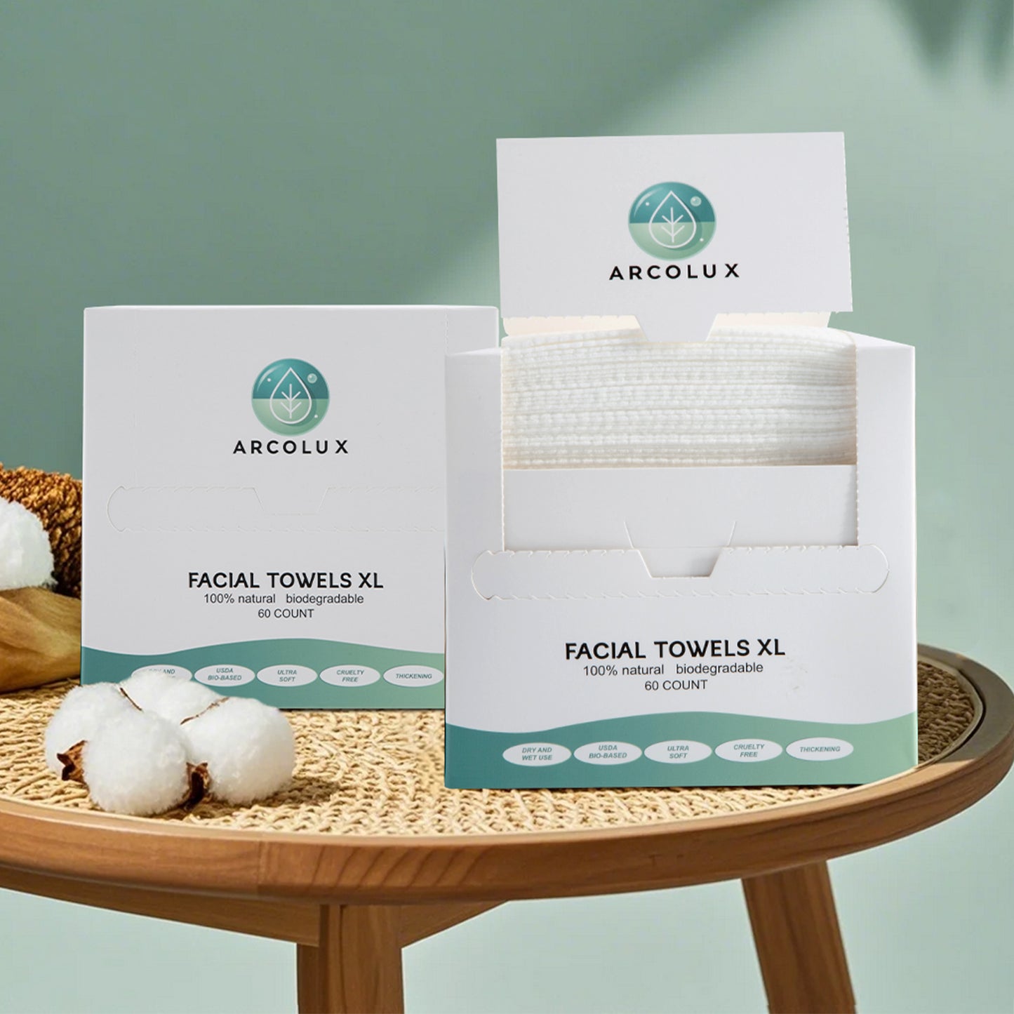 ARCOLUX Disposable Face Towels XL, 10"×12"