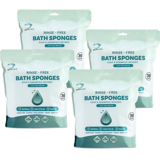 ARCOLUX Disposable Rinse Free Bath Sponges