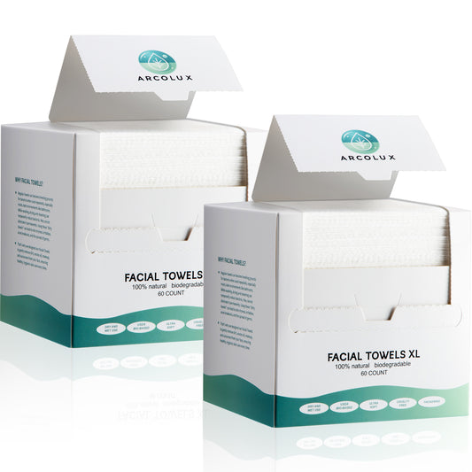 ARCOLUX Disposable Face Towels XL, 10"×12"