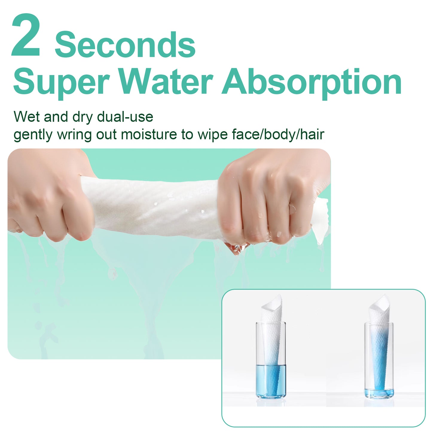 ARCOLUX Disposable Face Towels, 7.874” x 7.874“