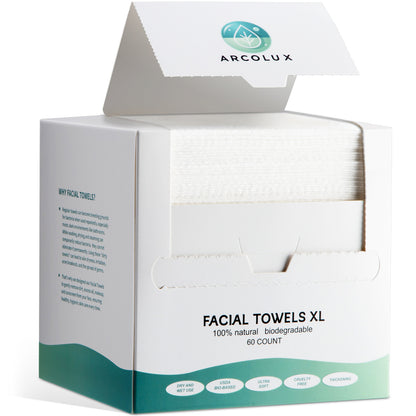 ARCOLUX Disposable Face Towels XL, 10"×12"