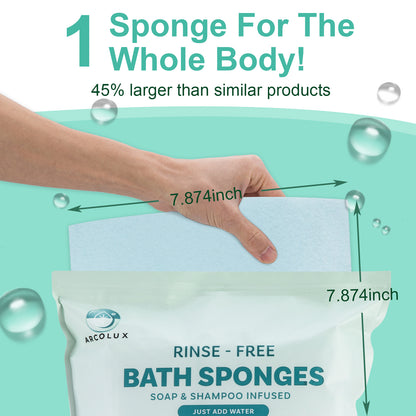 ARCOLUX Disposable Rinse Free Bath Sponges