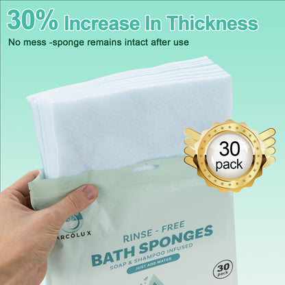 ARCOLUX Disposable Rinse Free Bath Sponges
