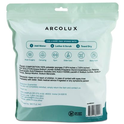 ARCOLUX Disposable Rinse Free Bath Sponges