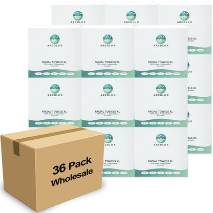 36 Pack Wholesale ARCOLUX Disposable Face Towels XL