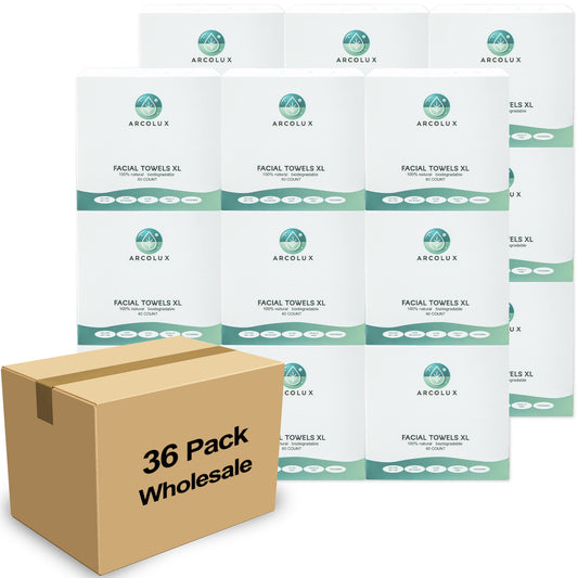 36 Pack Wholesale ARCOLUX Disposable Face Towels XL