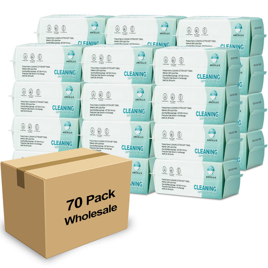 70 Pack Wholesale ARCOLUX Disposable Face Towels